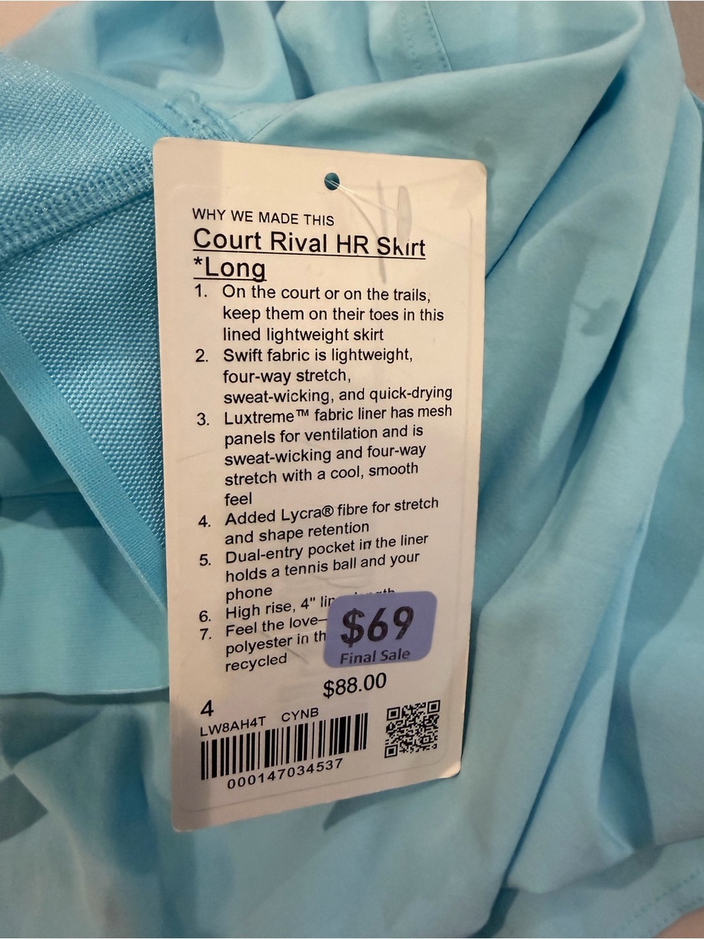 lululemon athletica Light Blue Athletic Skort - Picture 6 of 6